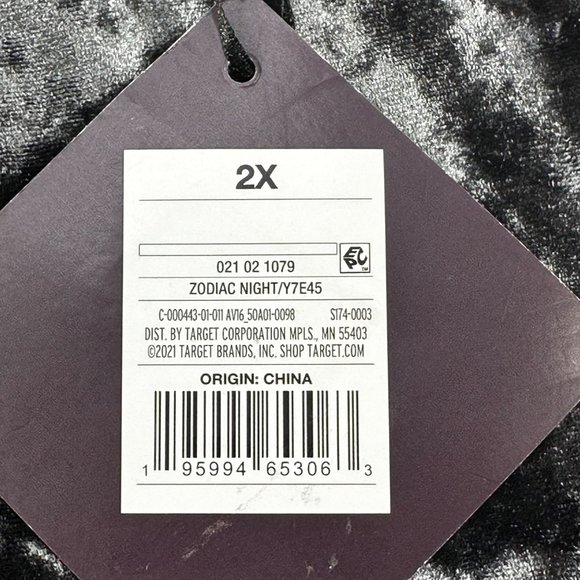 Ava And Viv Women's Size 2X Top Casual Velvet Cropped Black New With Tags - Picture 4 of 13